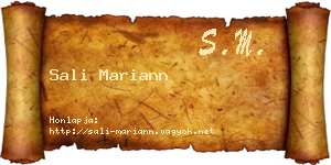 Sali Mariann névjegykártya